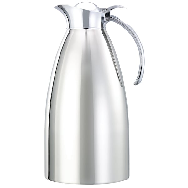 Marquette Series Flip Top Stainless Vacuum Insulated Carafe, 67.6 Ounce, Polished